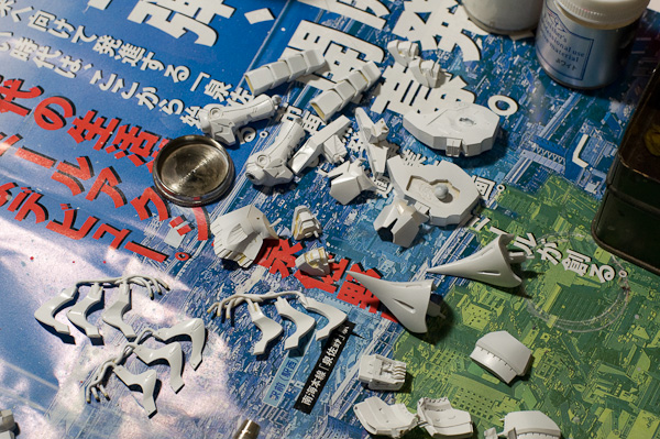 WAVE キュベレイ(1/144) ガレージキット 制作3-1