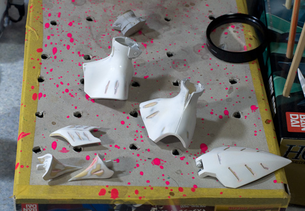 WAVE キュベレイ(1/144) ガレージキット 制作4-1