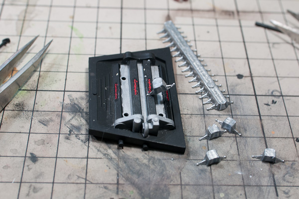 LAMBORGHINI MIURA P400SV(1/24 HASEGAWA)その15 エンジン完成-3