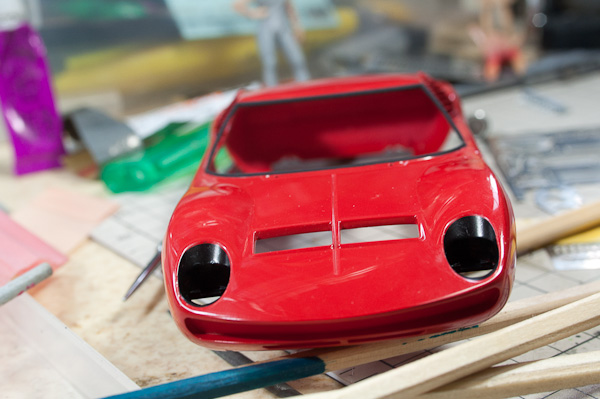 LAMBORGHINI MIURA P400SV（1/24 HASEGAWA）その１７　外装-3