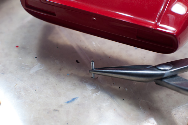 LAMBORGHINI MIURA P400SV（1/24 HASEGAWA）その１９　抜き作業-2