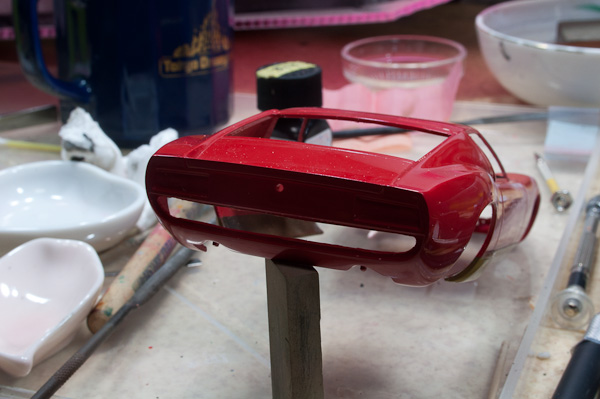 LAMBORGHINI MIURA P400SV（1/24 HASEGAWA）その20　抜き作業の続き-3