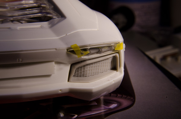 1/24 ランボルギーニ　アヴェンタドール　1/24　その２　仮組み-6