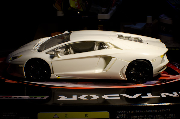 1/24 ランボルギーニ　アヴェンタドール　1/24　その３　仮組み完成-3
