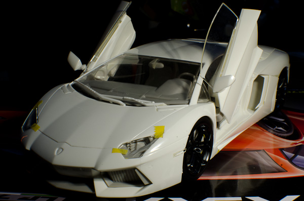 1/24 ランボルギーニ　アヴェンタドール　1/24　その３　仮組み完成-6