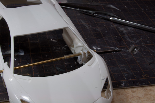 1/24 ランボルギーニ アヴェンタドール 1/24 その4 ガルウィングドアの可動化-5