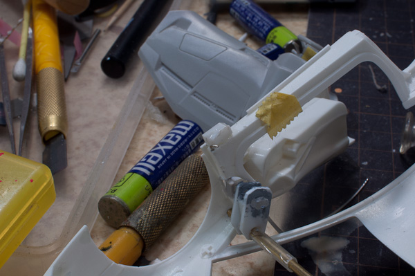 1/24 ランボルギーニ アヴェンタドール 1/24 その5 ガルウィングドアの可動化 続編-3