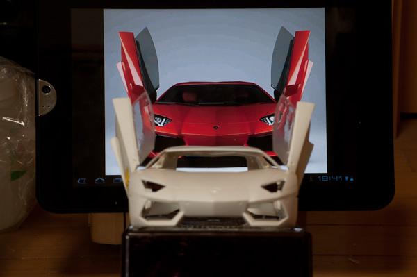 1/24 ランボルギーニ アヴェンタドール 1/24 その5 ガルウィングドアの可動化 続編-8