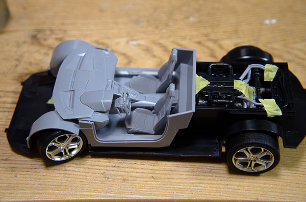 アベンダドール アオシマ版 仮組み-8