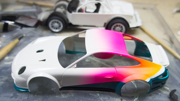 フジミ 1/24 ポルシェ911 GT3R 初音ミクXGSR RD.6仕様 その1-3