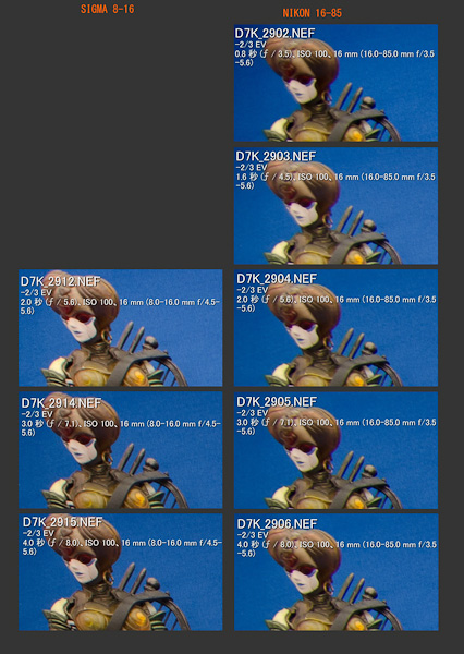 ◆NIKON 16-85mm f/3.5-5.6G 周辺解像度 vs 短焦点編-1